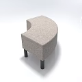 Abstract Shaped Sofa with Modern Curved Design Woven Texture and Black Legs