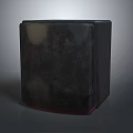 Black Cube Shaped Audio Speaker With Sleek Modern Design For Home Use