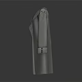 Gray Long Coat With Lapel And Buttoned Cuffs In Minimalist Style
