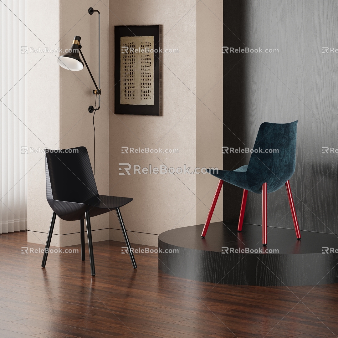 Modern Dining Chair Dining Chair Single Chair Chair 3d model