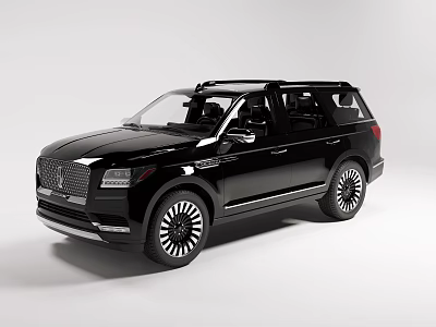Luxury Black SUV Exterior Design With Stylish Wheels Roof Rack And Sleek Body 3d model