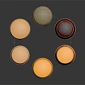 Decorative Glass Dome Display Boxes With Gold And Red Bases For Ornament
