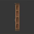 Fresh Flowers In Wooden Glass Cabinet With Decorative Vases And Cups