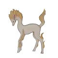 Artistic White Horse Sculpture With Golden Mane And Flowing Tail Details