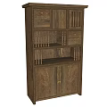 Elegant Wooden Sideboard Cabinet With Classic Design Storage Drawers And Open Shelves