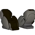Modern Luxury Massage Chair With Ergonomic Design Leather Upholstery And Dual Angles