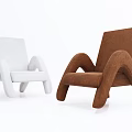 Casual Sofa Single Sofa 3d model