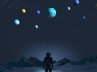 space planet 3d model