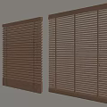 Brown Wooden Blinds Modern Wall Mounted Design For Home Windows