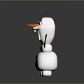 Cheerful Cartoon Snowman Character With White Body Black Buttons And Open Arms