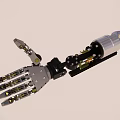 Smart Machine Precision Mechanical Arm With Articulated Fingers And Metal Joints