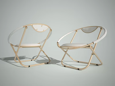 Modern Folding Leisure Chairs With Light Frame And Comfortable Soft Seat Design 3d model