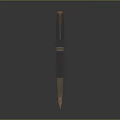 Elegant Black Fountain Pen With Gold Accents And Smooth Shiny Finish