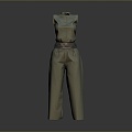 Jeans Straight Pants Khakis Bloomers Wide Leg Pants Flare Pants Pencil Pants Cargo Pants 3d model