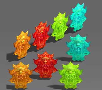 Three Shades and Two Jade Brand Token Passing Order Tiger Merit Realistic Class National Style Martial Arts Fairy Style Fairy Style Legendary Style Hand-painted Object 3d model