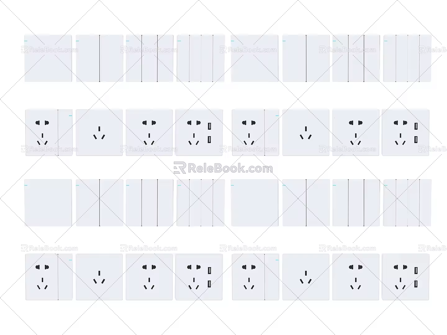 Hardware switch panel 3d model