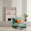 Modern single sofa 3d model