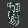 Modern Open Bookcase With Metal Frame And Multi Tier Wooden Shelves