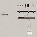 Poliform Modern Wooden Wall Hooks With Multiple Designs For Hanging Bags And Home Decor