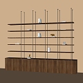 Modern Bookshelf Storage Rack 3d model