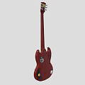 Vintage Red Electric Guitar with Hand Painted Art Supplies Signatures and Stickers