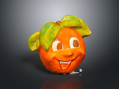 orange fruit mandarin citrus items 3d model