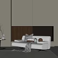 Modern double sofa 3d model