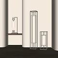 New Chinese-style Lamps Combination Table Lamp Floor Lamp Combination 3d model