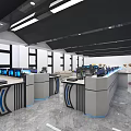 Modern Command Center Building Layout 3d model