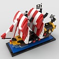 Lego LEGO Toy Blocks Sailing Pirate Ship 3d model