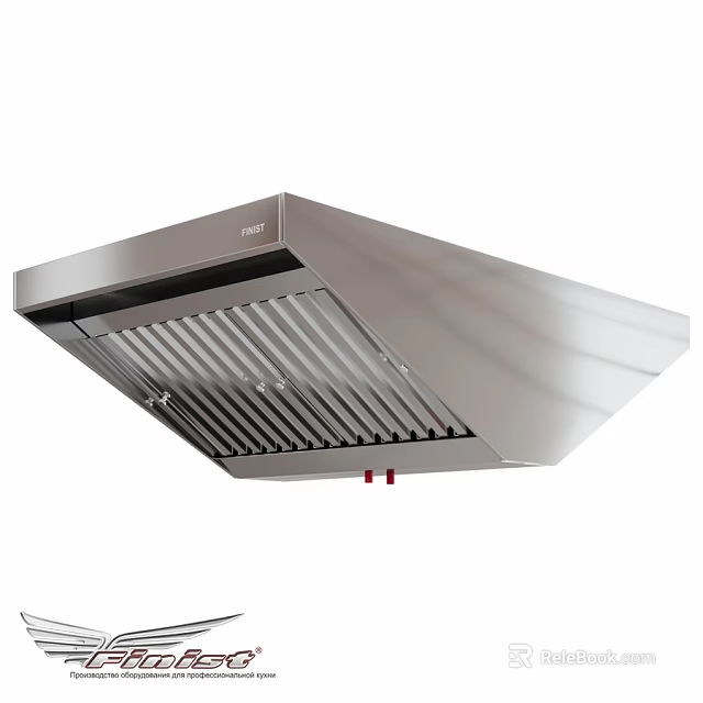 Stainless Steel Commercial Kitchen Hood With Professional Ventilation And Durable Design 3d model 