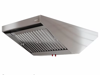 Stainless Steel Commercial Kitchen Hood With Professional Ventilation And Durable Design 3d model