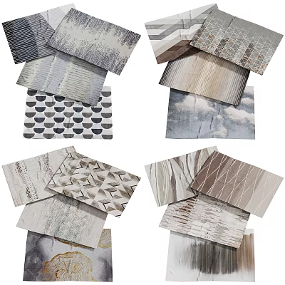 Modern Square Carpet Carpet Combo 3d model Modern Square Carpet Carpet Combo 3d model