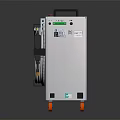 White Portable Industrial Equipment With Flexible Hose Orange Wheels And Handle