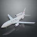 US Navy Aircraft Model With Radar Dome And Tail Insignia 3d model