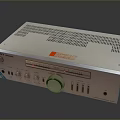 Vintage Computer Control Device With Silver Body Knobs Buttons And Red Label