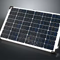 Laptop Solar Charger Panel With Black Cells White Frame And Efficient Design 3d model
