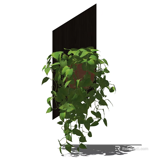 Hanging Bonsai Potted Plant With Lush Green Vines And Leaves For Home Decor 3d model 