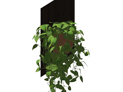 Hanging Bonsai Potted Plant With Lush Green Vines And Leaves For Home Decor 3d model