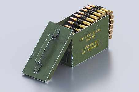 Bullets Ammunition Bullet Box Ammunition Box Bullet Box 3d model