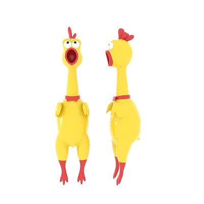Modern toy screaming chicken 3d model