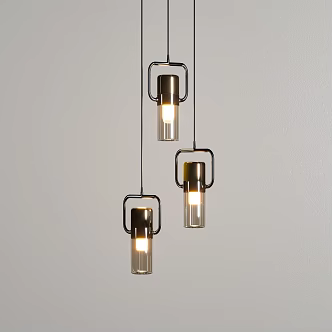 Modern chandelier glass chandelier bedside chandelier 3d model