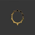 Elegant Golden Decorative Crown Ornament With Intricate Design And Shiny Surface
