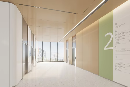 Elevator hall 3d model