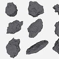 Space Asteroid Meteorite Rock Space Meteorite Rock Asteroid Rock Landscape Stone Space Stone 3d model