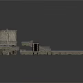 Stone Scene Components Including Wall Segments Road Pieces And Bridge Parts With Various Shapes