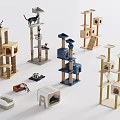 Various Cat Daily Supplies With Trees Beds Scratching Posts And Pet Accessories
