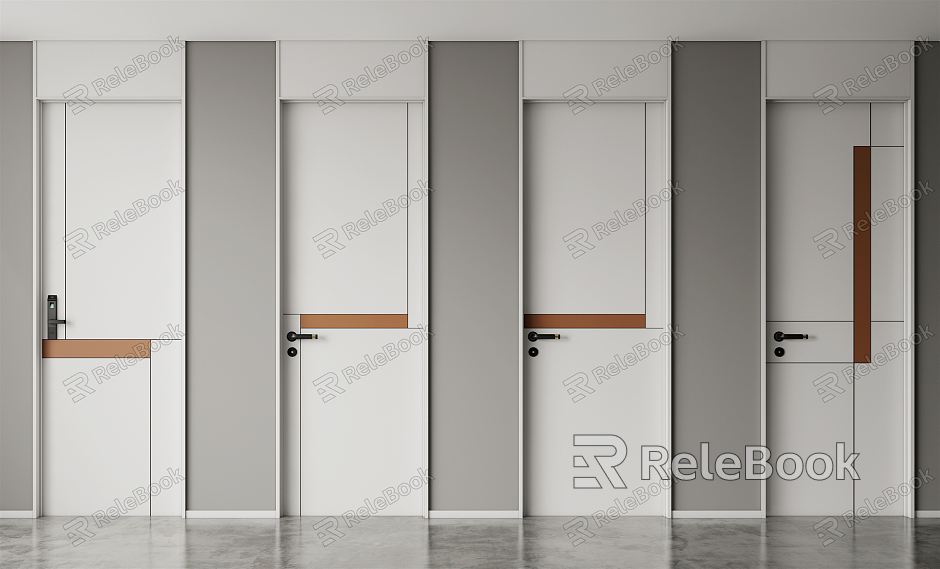 Modern swing door single door combination model