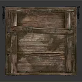 Rustic Wooden Storage Box With Metal Straps And Secure Clasp Design 3d model