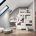 Modern Children's Room Children's Room Girls Room 3d model